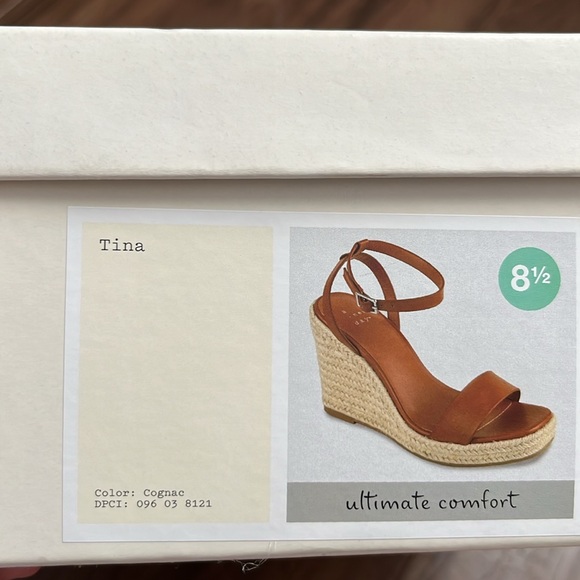 a new day | Tina Wedges Cognac and Jute Size 8.5 - Picture 8 of 9